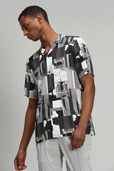 قميص Veron الرجالي الذكي Resort Fit باللون الأسود - صورة 2