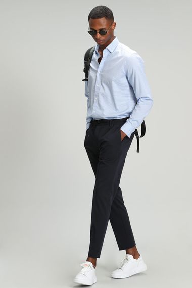 Harry Erkek Smart Gömlek Comfort Slim Fit Mavi - fotoğraf 5
