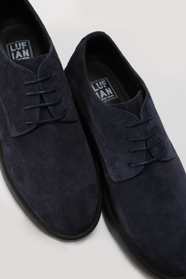 Мужская замшевая повседневная обувь Velluto, темно-синяя - фото 3