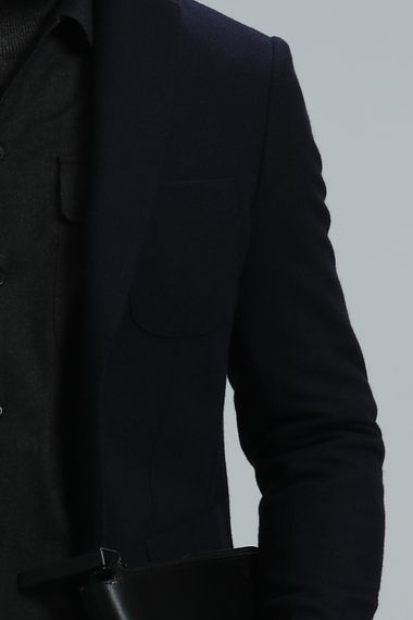 Buy Pietro Sports Men's Blazer Jacket Slim Fit Navy Blue | online 