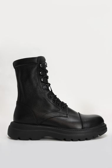 Soldato Men's Leather Boots Black - photo 1