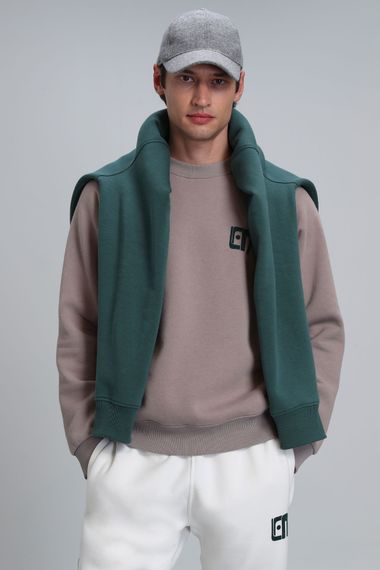 Owen Erkek Sweatshirt Vizon - fotoğraf 1