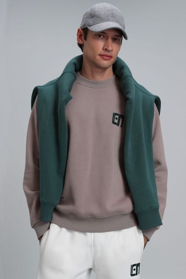 Owen Erkek Sweatshirt Vizon - fotoğraf 5