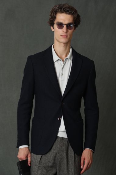 Forest Sports Men's Blazer Jacket Slim Fit Navy Blue - photo 1