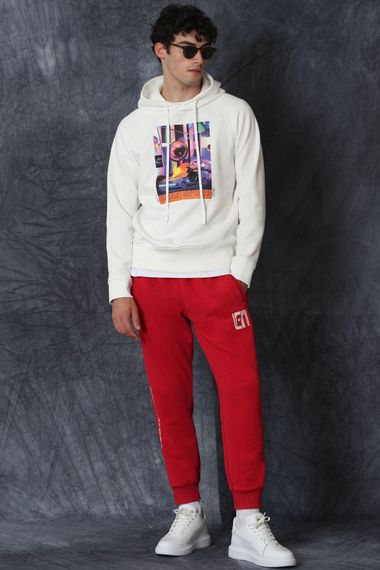 General Erkek Sweatshirt Kirik Beyaz - fotoğraf 3