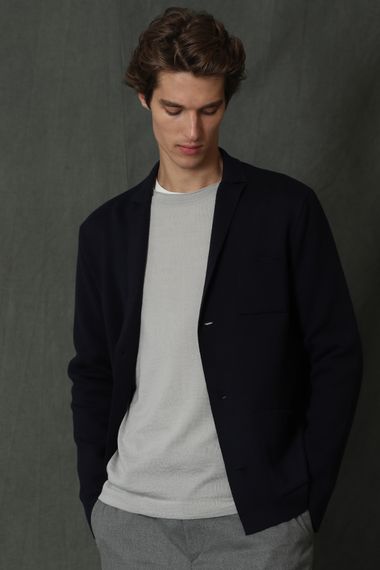 Sander Men's Cardigan Navy Blue - photo 2