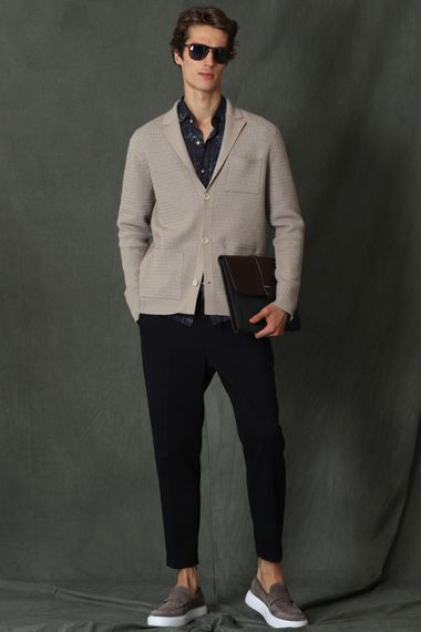 Peace Men's Cardigan Beige - photo 2