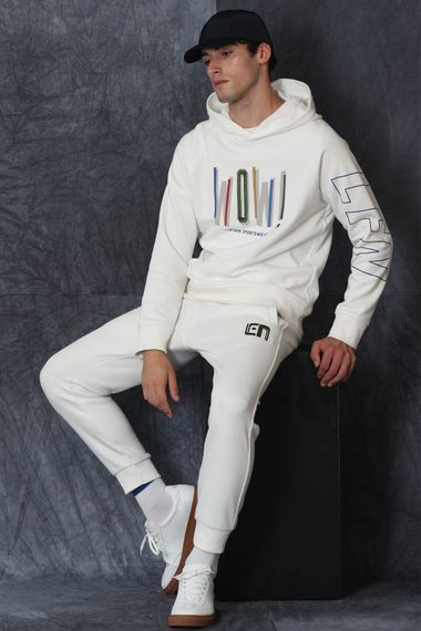 Jeremy Men's Tracksuit Bottoms Off White - photo 4