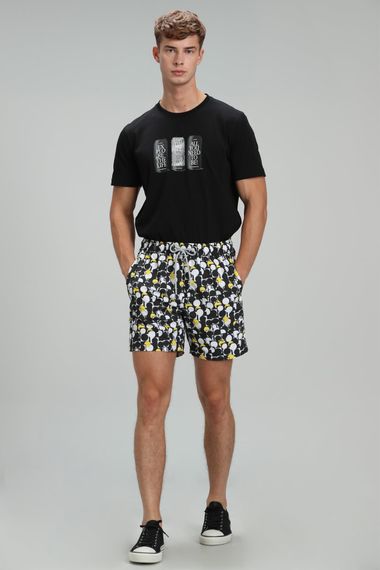 Geometric Men's Swim Shorts Black - photo 1