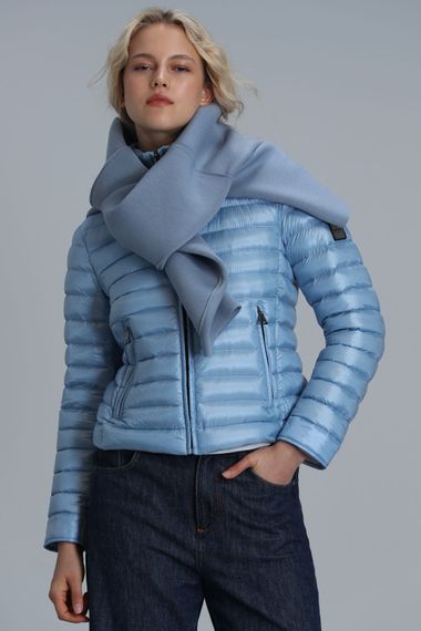 Mary Goose Feather Women's Coat Blue - photo 1