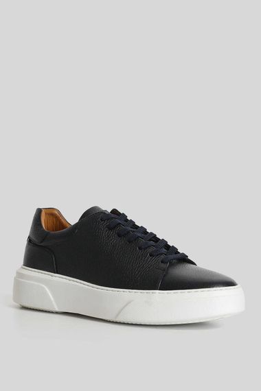 Tommy Men's Leather Sneaker Shoes Navy Blue - photo 2