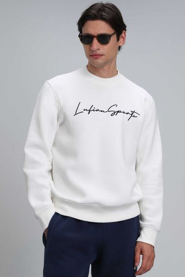 Lowe Erkek Sweatshirt Kirik Beyaz - fotoğraf 1