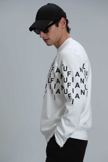 Rose Men's Sweatshirt Off White - photo 5