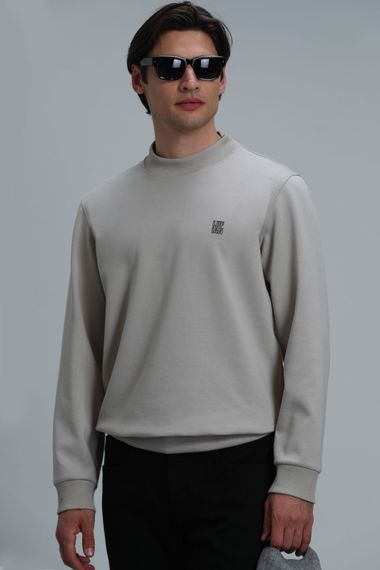 Randal Erkek Sweatshirt Bej - fotoğraf 1