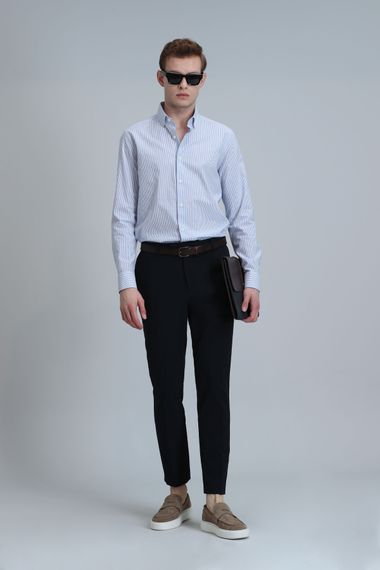 Hery Smart Erkek Chino Pantolon Slim Fit Lacivert - fotoğraf 5