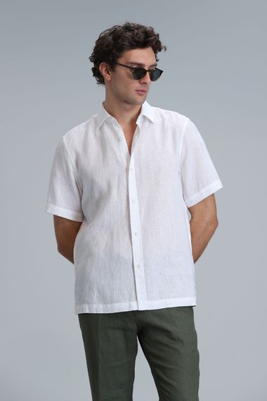 Bert Erkek Basic Gömlek Comfort Fit Beyaz - photo 3