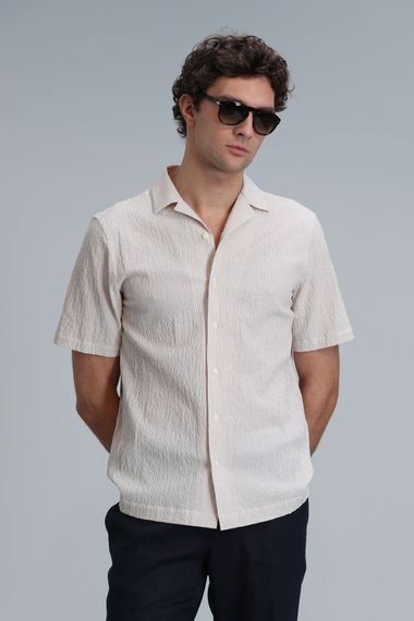 Femer Erkek Basic Gömlek Regular Fit Bej - photo 5