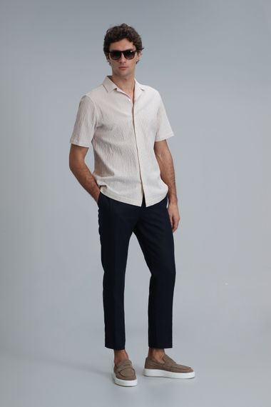 Femer Erkek Basic Gömlek Regular Fit Bej - photo 4