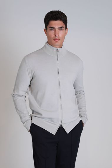 Мужская кардиган Force светло-серого цвета, доступен в размерах S, M, L, XL, XXL, 3XL, 4XL, XS - фото 3