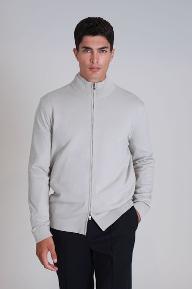 Мужская кардиган Force светло-серого цвета, доступен в размерах S, M, L, XL, XXL, 3XL, 4XL, XS - фото 5