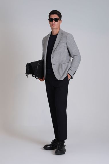 Daniel Spor Erkek Blazer Ceket Slim Fit Açık Gri - fotoğraf 4