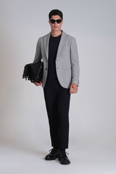 Daniel Spor Erkek Blazer Ceket Slim Fit Açık Gri - fotoğraf 2