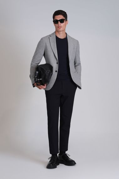 Daniel Spor Erkek Blazer Ceket Slim Fit Açık Gri - fotoğraf 1