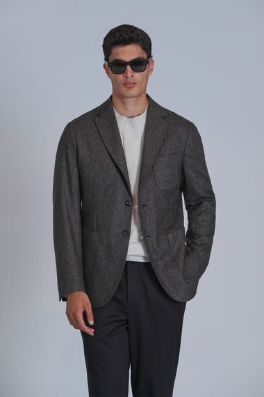 Andre Spor Erkek Blazer Ceket Slim Fit Kahverengi - photo 3