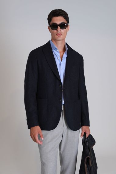 Мужской пиджак Dor Spor Slim Fit темно-синий, размер 46-58 - фото 3