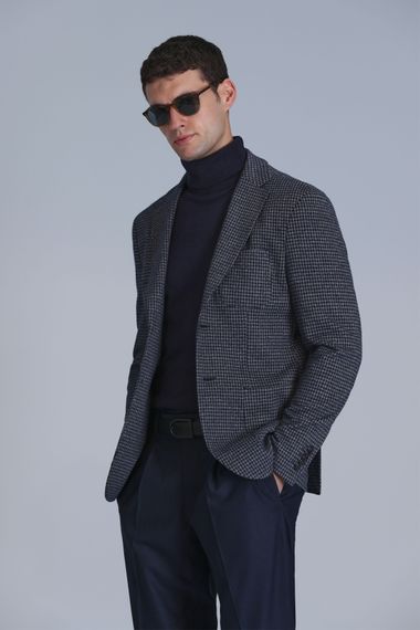 Синий пиджак для мужчин Slim Fit April Spor, доступный в размерах 46-56 - фото 4