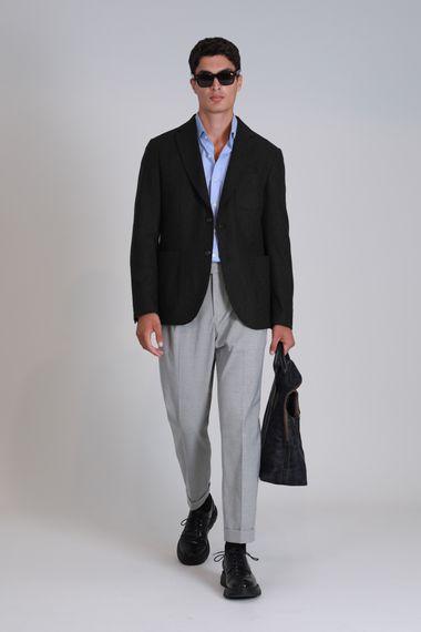 Слим-фит черный пиджак для мужчин Dor Spor, доступен в размерах 46-58 - фото 2