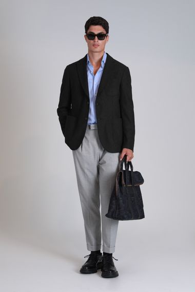 Слим-фит черный пиджак для мужчин Dor Spor, доступен в размерах 46-58 - фото 4