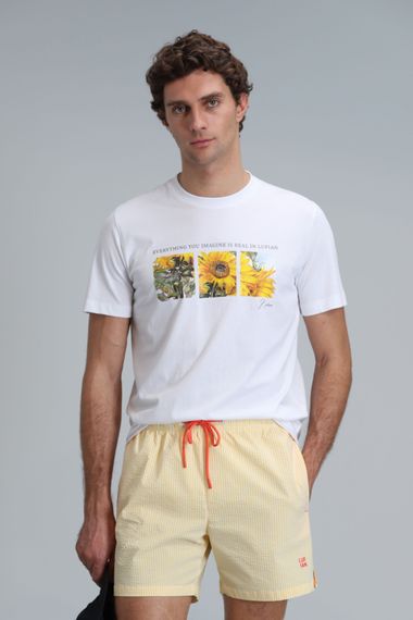 June Modern Grafik T- Shirt Beyaz - fotoğraf 1