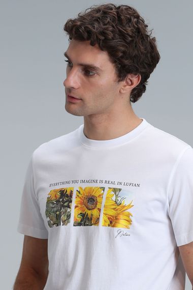 June Modern Grafik T- Shirt Beyaz - fotoğraf 5