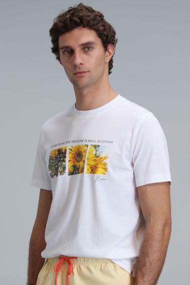 June Modern Grafik T- Shirt Beyaz - fotoğraf 3