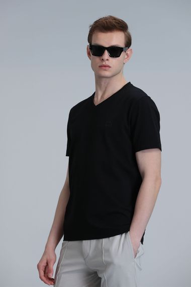 Tuna Modern Grafik T- Shirt Siyah - fotoğraf 3