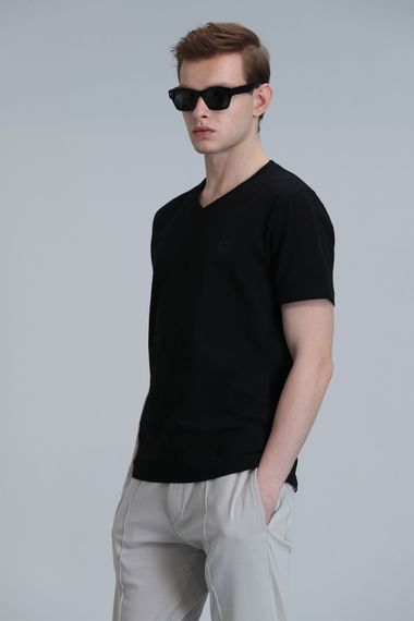 Tuna Modern Grafik T- Shirt Siyah - fotoğraf 5