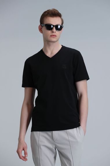 Tuna Modern Grafik T- Shirt Siyah - fotoğraf 1