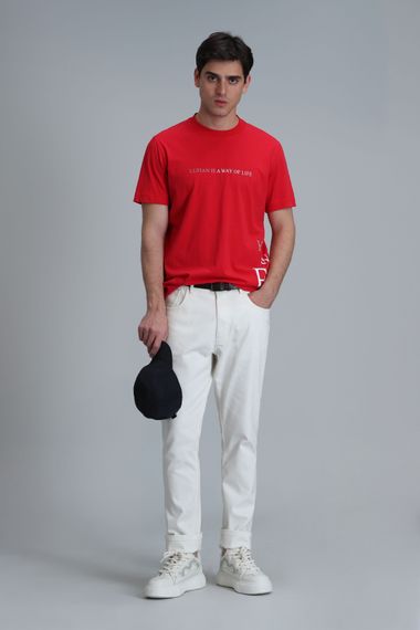 Potter Modern Grafik T- Shirt Kırmızı - fotoğraf 2