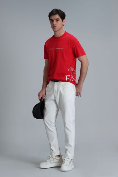 Potter Modern Grafik T- Shirt Kırmızı - fotoğraf 4