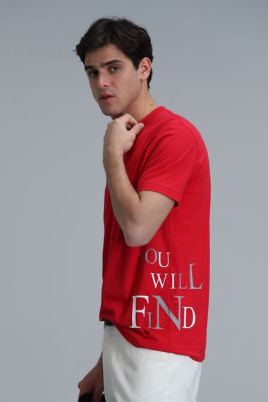Potter Modern Grafik T- Shirt Kırmızı - fotoğraf 3