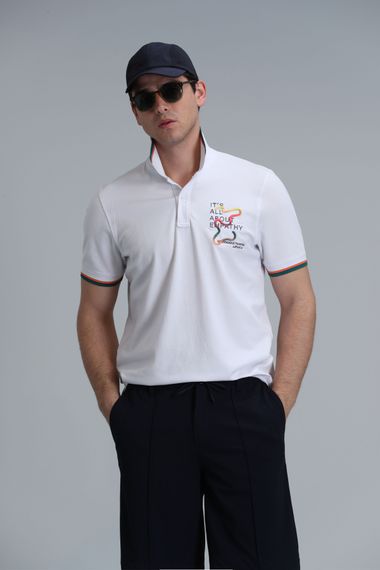 Kıng Smart Erkek Polo Tişört Beyaz - fotoğraf 1
