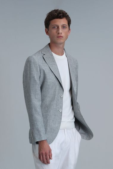 Слим-фит мужской блейзер зеленого цвета для классического стиля, размер 46-58 - фото 1