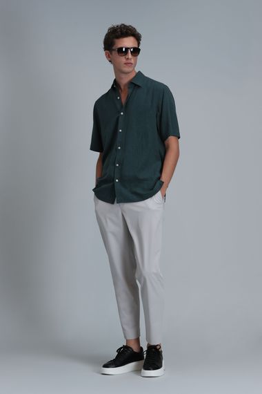 Чоловіча базова сорочка Comfort Fit, зелена, різні розміри S-4XL - фото 4