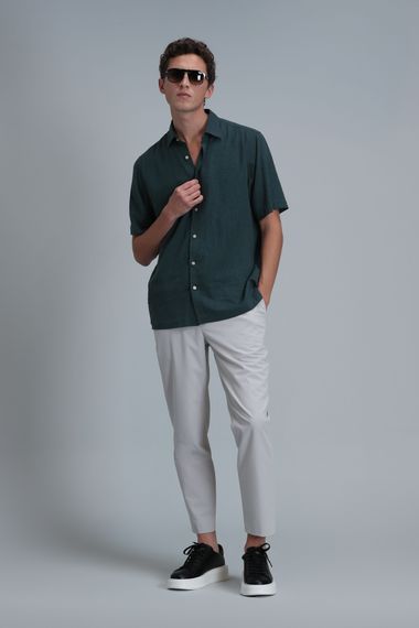 Чоловіча базова сорочка Comfort Fit, зелена, різні розміри S-4XL - фото 2