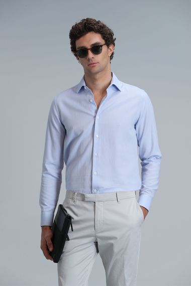 Мужская рубашка Madrıd комфортного кроя тёмно-синего цвета, размеры S-4XL - фото 1