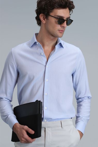 Мужская рубашка Madrıd комфортного кроя тёмно-синего цвета, размеры S-4XL - фото 5