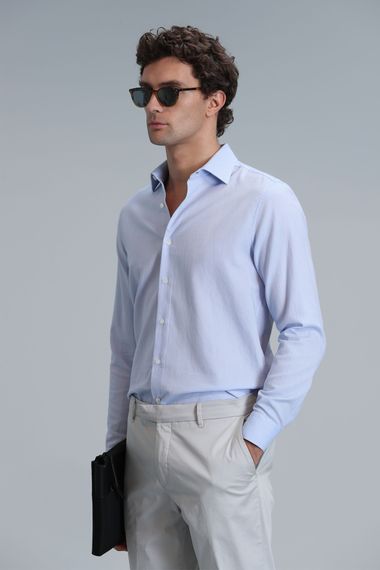 Мужская рубашка Madrıd комфортного кроя тёмно-синего цвета, размеры S-4XL - фото 3