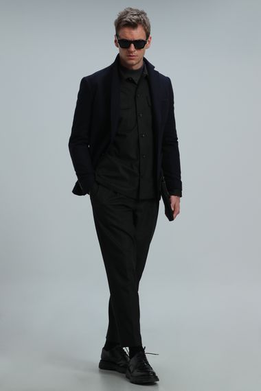 Мужской блейзер Haly Spor слайм-фит темно-синий размер 46-58 - фото 4