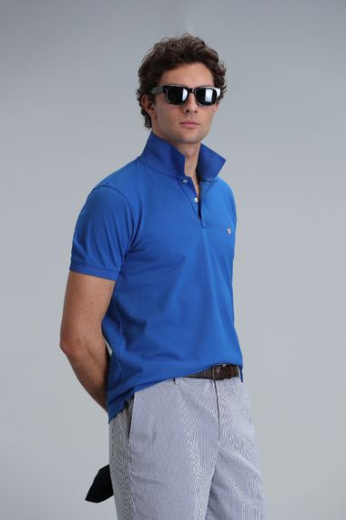 Laon Smart Erkek Polo Tişört Saks - fotoğraf 1